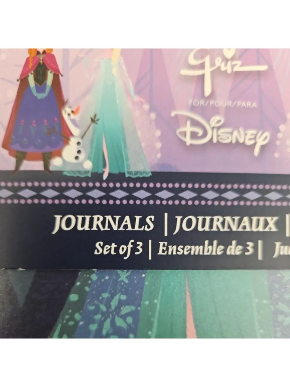 Disney Frozen Journal Notebook Set of 3 10th Anniversary Elsa Anna Olaf Kristoff